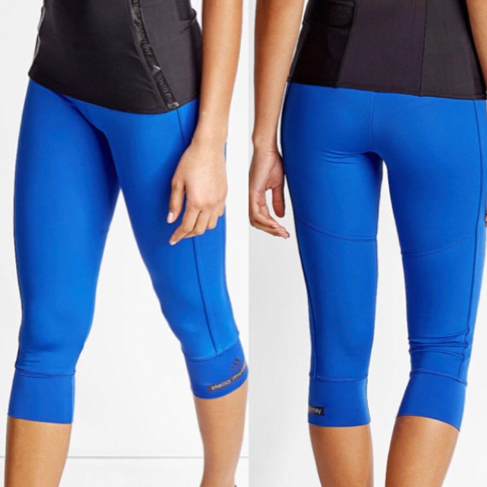 Adidas Stella McCartney Royal Blue 3/4 Cropped Leggings